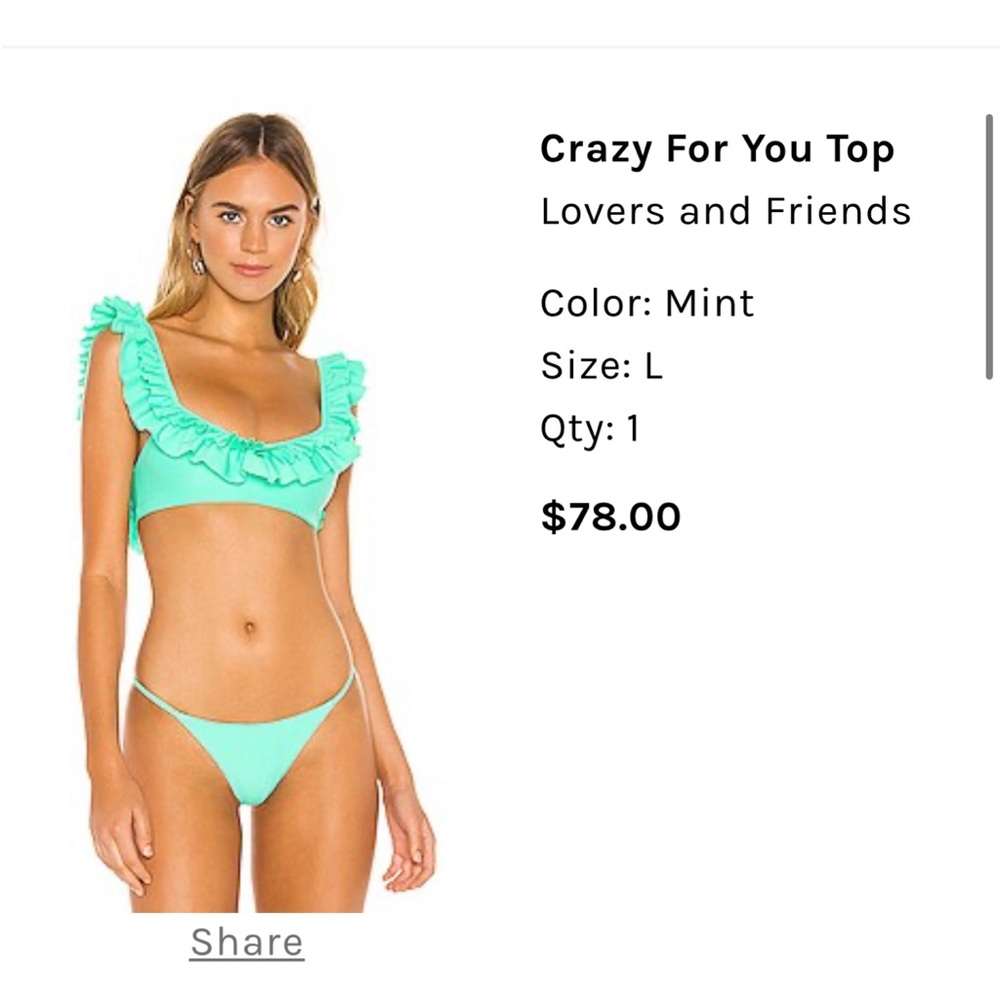 Crazy for you swim top